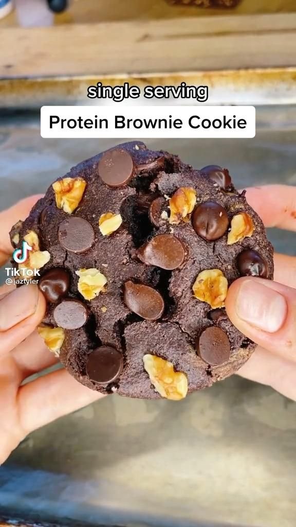 Galleta de Brownie de Proteína Vegana