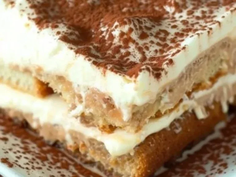 Delicioso tiramisu bajo en carbohidratos en un plato elegante