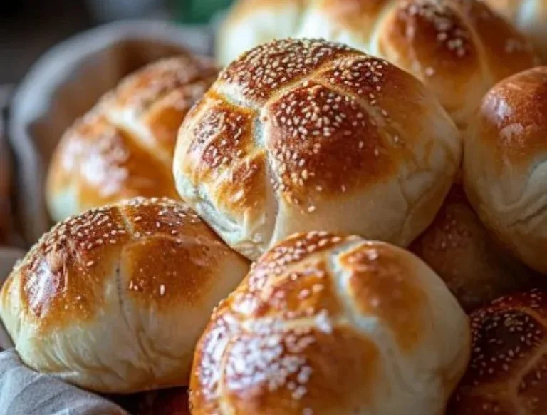 Rollos de pan keto recién horneados, ideales para una dieta baja en carbohidratos.