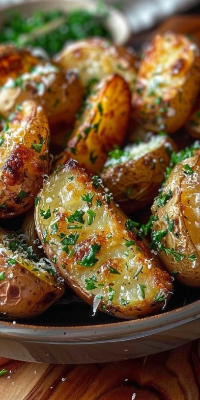 Papas al Horno con Ajo y Parmesano en Freidora de Aire