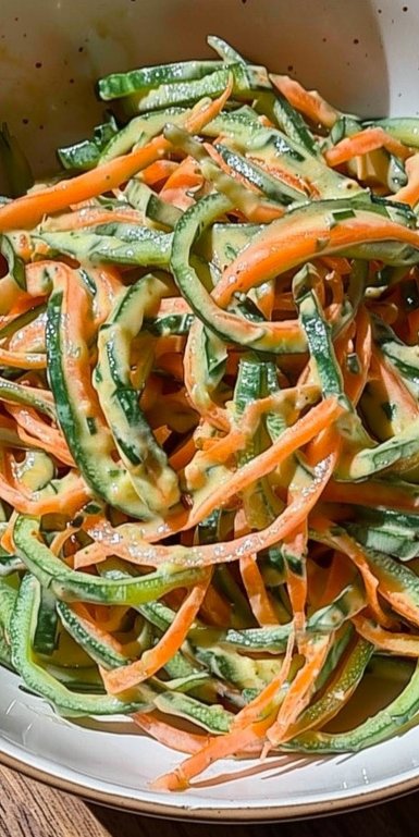 Ensalada Cremosa de Pepino y Zanahoria