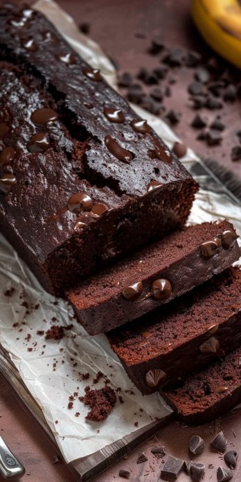 Pan de chocolate y banana sin azúcar
