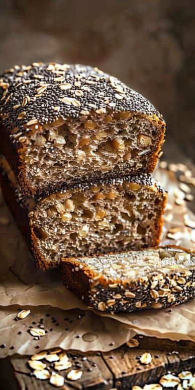 Pan de avena y chía sin harina