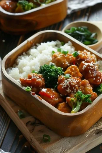 Bento Pollo Miel Ajo