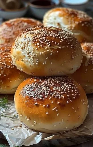 Bollos árabes con semillas de hinojo y sésamo