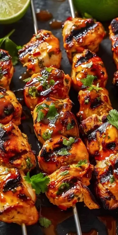 Brochetas Bang Bang Chipotle Pollo