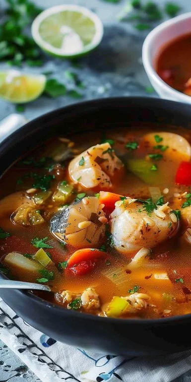 Caldo de Pescado (Sopa de Pescado Mexicana)