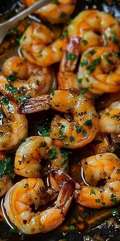 Camarones al Ajillo servidos en un plato tradicional con ajo y perejil