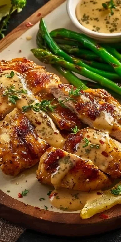 Carolina-Pollito con salsa de mostaza y crema