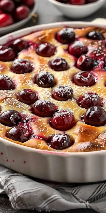 Clafoutis de cerezas en freidora de aire: receta fácil
