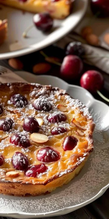 Clafoutis de cerezas y almendras