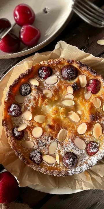 Clafoutis de cerezas y almendras