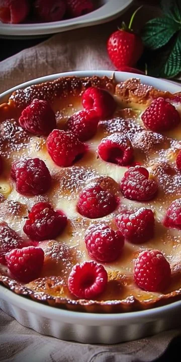 Clafoutis de Frambuesas o Fresas