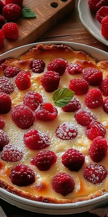 Clafoutis de Frambuesas o Fresas