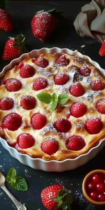 Clafoutis de Fresas Ligero
