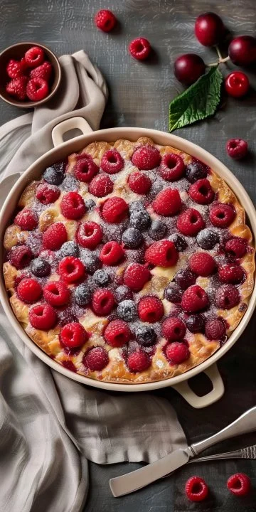 Clafoutis de frutas rojas