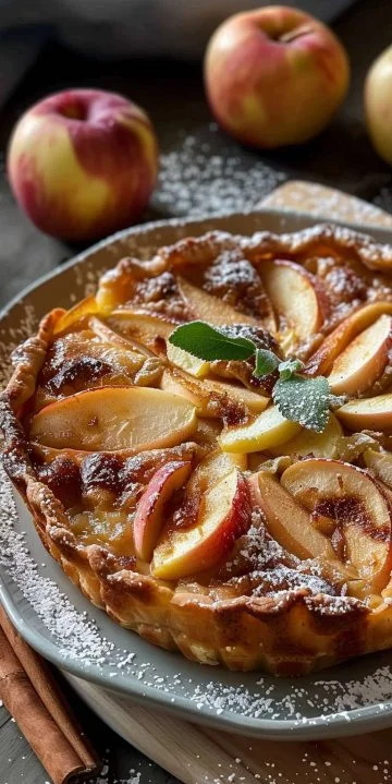 Clafoutis de manzana y canela