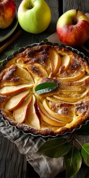 Clafoutis de manzana y canela