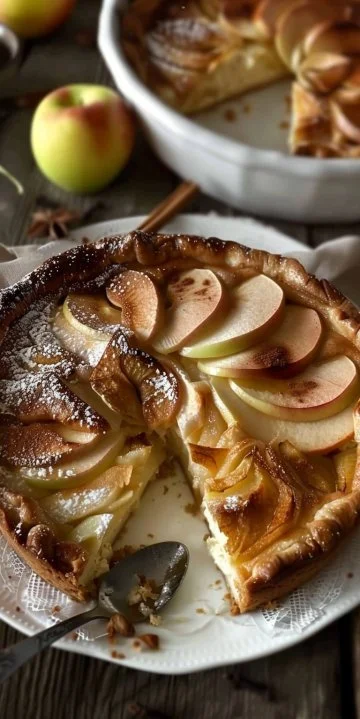 Clafoutis de manzana y canela