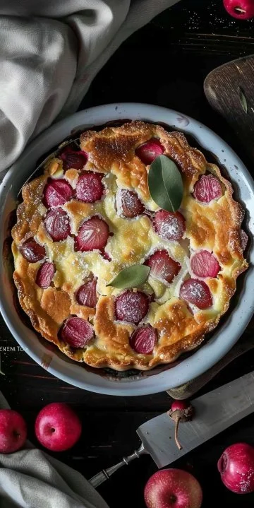 Clafoutis de Ruibarbo Bajo en Calorías