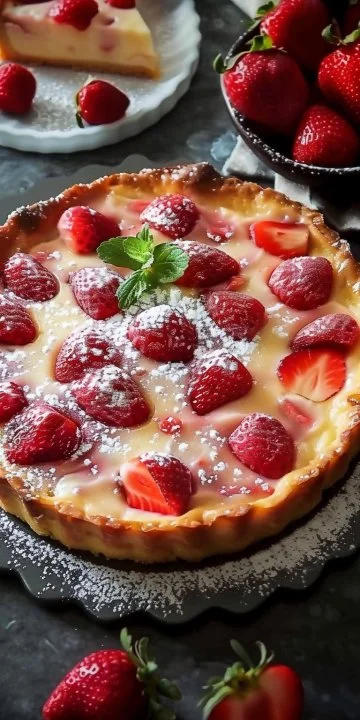Clafoutis Ligero de Fresas
