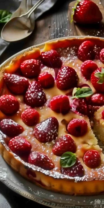 Clafoutis Ligero de Fresas: Un Postre Francés Irresistible