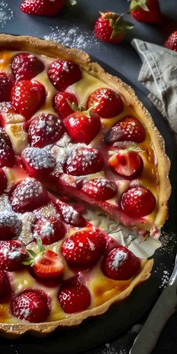 Clafoutis Ligero de Fresas: Un Postre Francés Irresistible