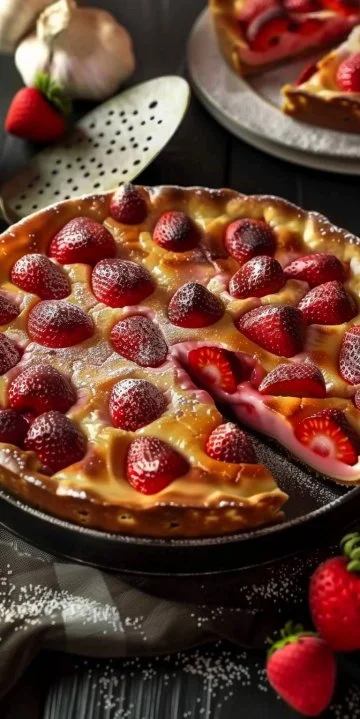 Clafoutis Ligero de Fresas: Un Postre Francés Irresistible