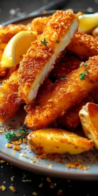 Dedos de pescado y papas