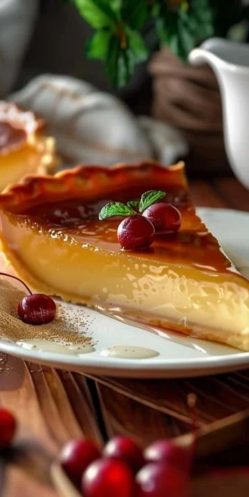 Delicioso flan de la abuela, postre tradicional y cremoso