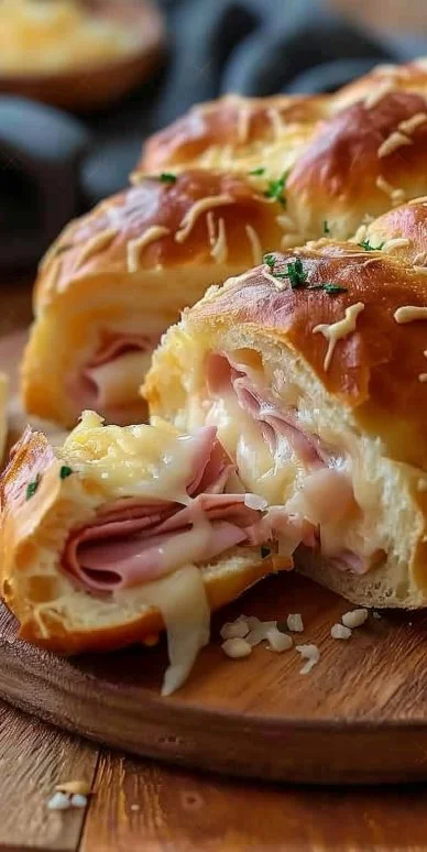 Delicious Ham and Cheese Stuffed Bread