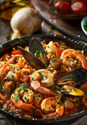 Fideú de Mariscos Tradicional: El Secreto del Sofrito y Fideos Crujientes