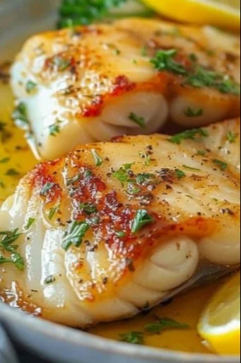 Filete de Pescado con Salsa de Mantequilla y Limón