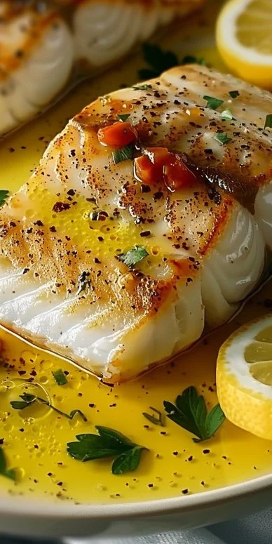 Filete de Pescado con Salsa de Mostaza y Limón