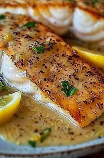 Filete de Pescado con Salsa de Mostaza y Limón