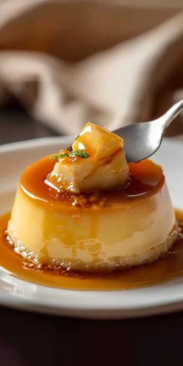 Flan de coco con caramelo