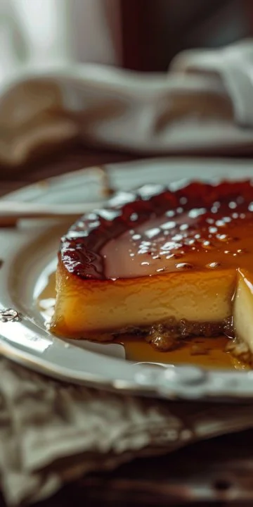 Flan de coco con caramelo