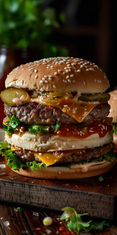 Homemade Big Mac Salsa served in a bowl with fresh ingredients