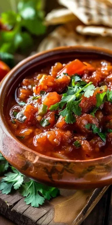 Homemade spicy salsa