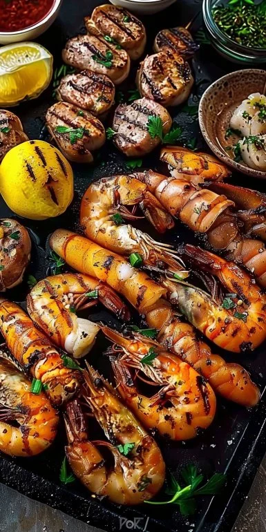 Langosta y Camarones a la Parrilla