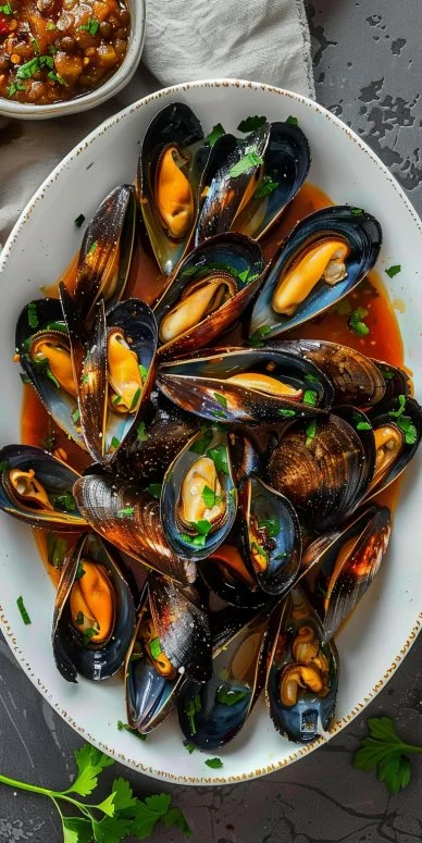 Mejillones a la Marinera con Salsa Picantita