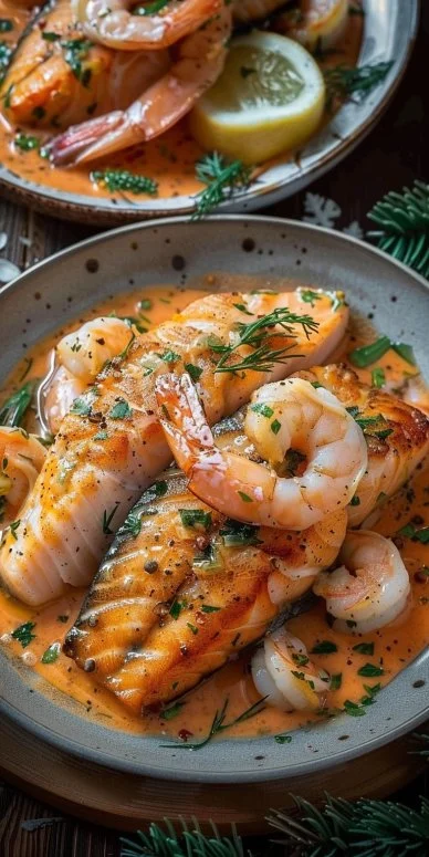Merluza en Salsa de Gambas Especial Navidad