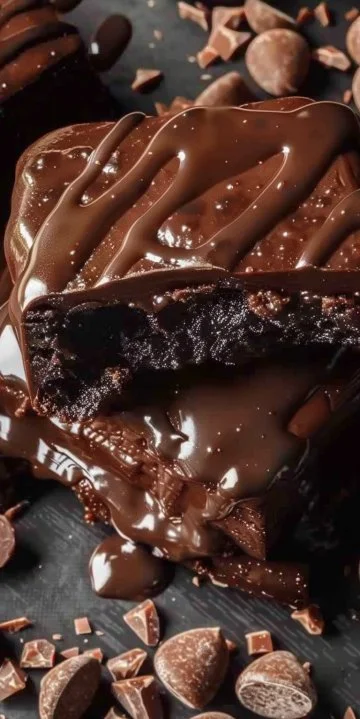 Delicioso mi-cuit chocolate saludable en un plato decorativo