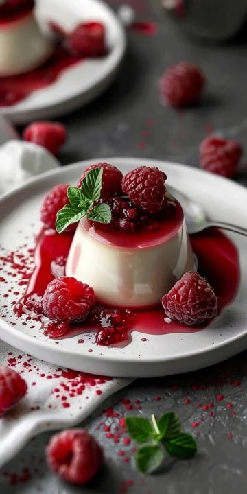Panna Cotta de Frambuesa
