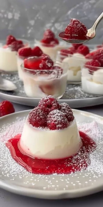 Panna Cotta de Frambuesa y Vainilla