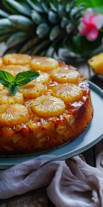 Pastel de piña invertido