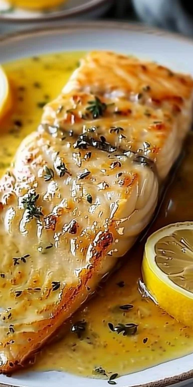 Pescado al Limón con Salsa de Mantequilla