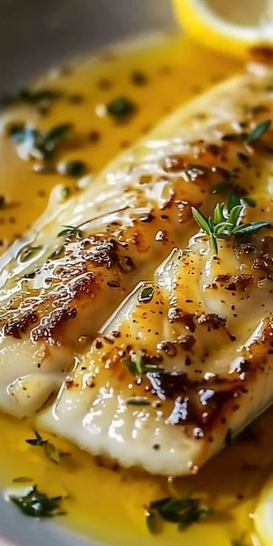 Pescado al Limón con Salsa de Mantequilla
