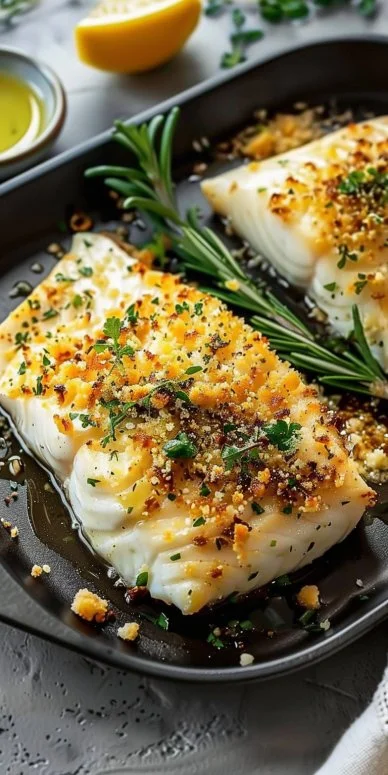 Pescado de Basa con Costra de Parmesano
