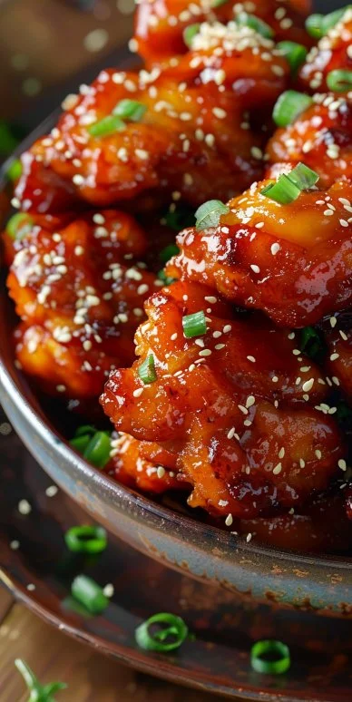 Pollo crujiente dulce coreano, receta fácil y deliciosa.